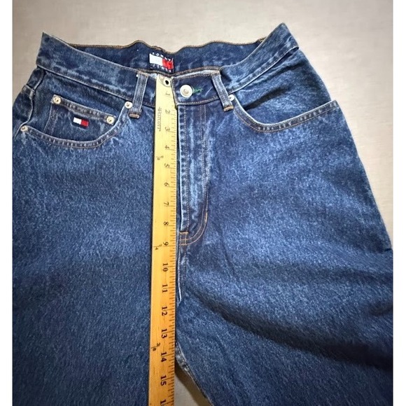 Vintage Tommy Hilfiger Jeans Mens 32 Blue Denim Straight Pocketed Men 32X32. - Picture 7 of 10